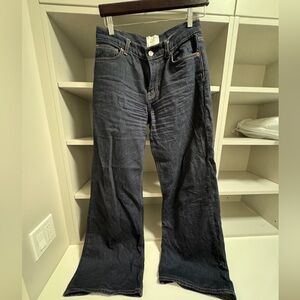 Reformation - Dark Blue Wide-Leg Jeans